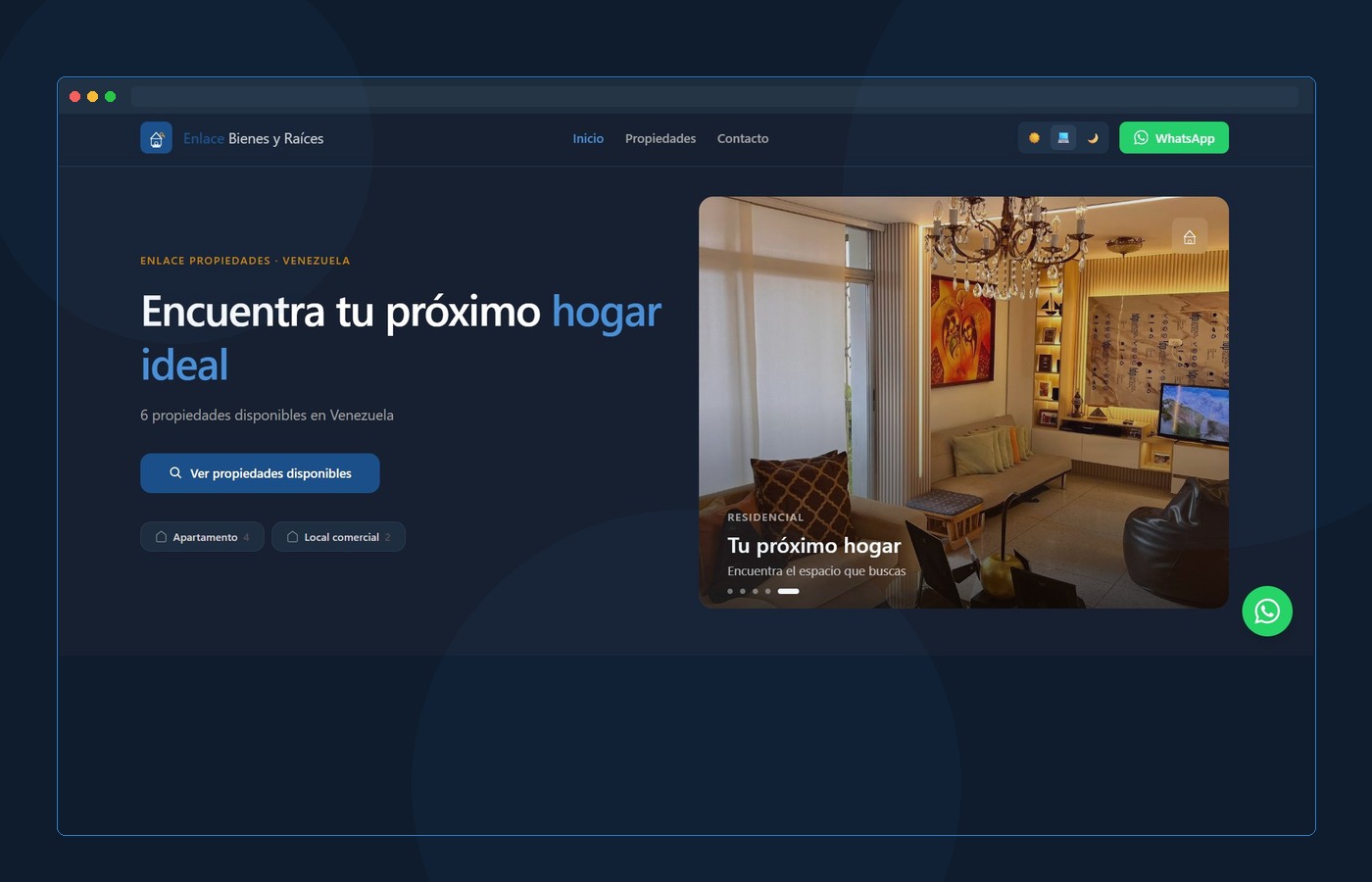 Enlace Bienes y Raíces — sitio en producción