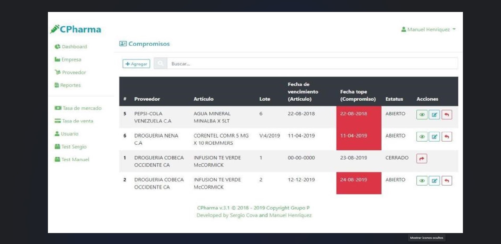 Cpharma — sistema interno farmacéutico